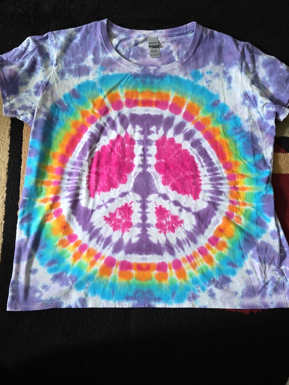 Peace Sign Tie Dye Tee 2x